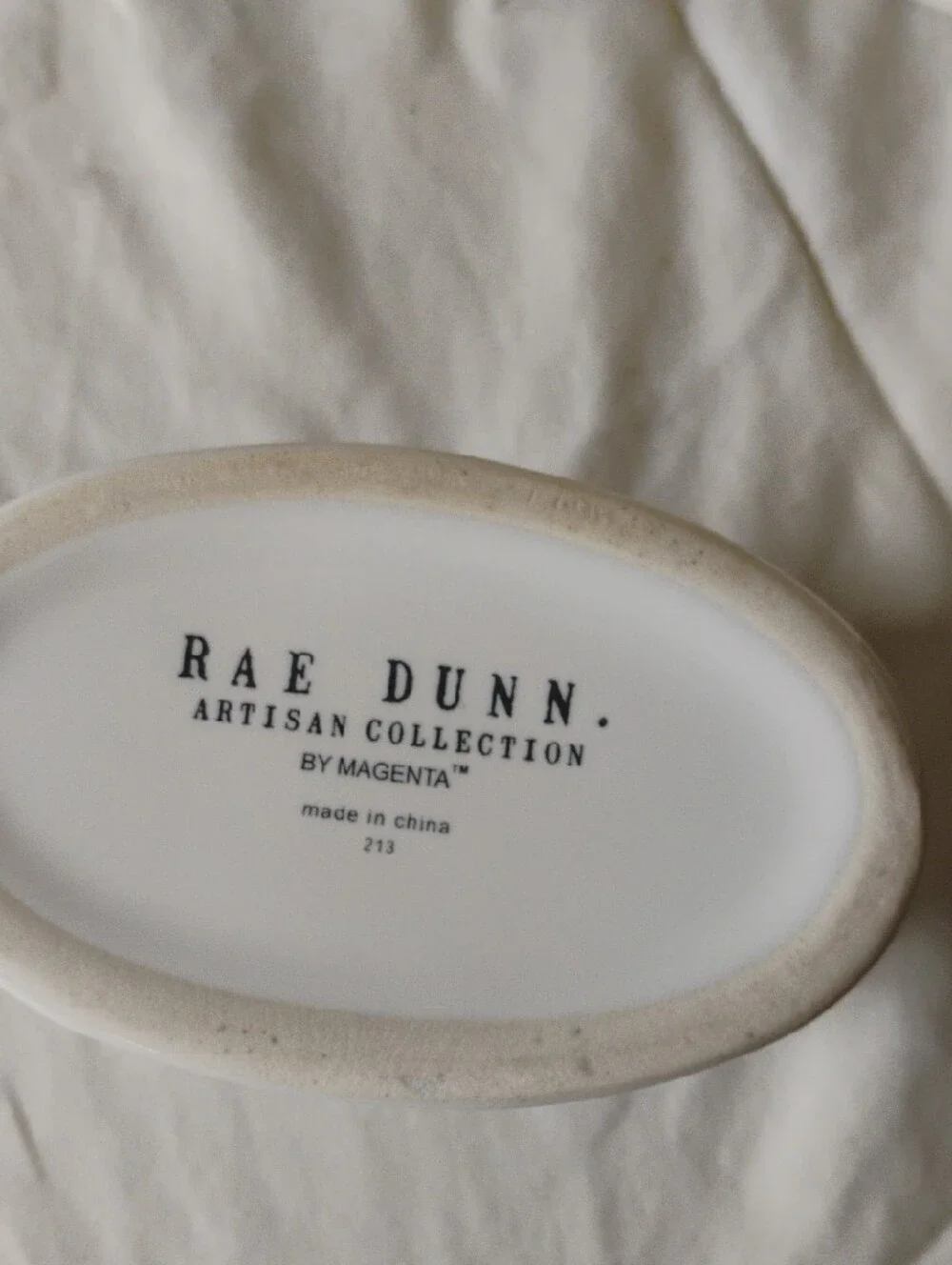 Rae dunn Ceramic Brush Holder with Gold Interior - And Trinket Dish- Home Bath